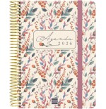 27958-AGENDA 16 MESES SEPTIEMBRE 2025-DICIEMBRE 2026 CLOE E10-155X212 SEMANA VISTA HORIZONTAL ROSA+ FINOCAM 627100226