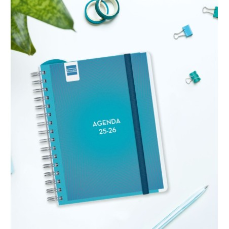 AGENDA DOCENTE 2025-2026 MAGISTRAL PERSONALIZABLE 4o 155X212 SEMANA VISTA HORIZONTAL AZUL+ FINOCAM 533380026