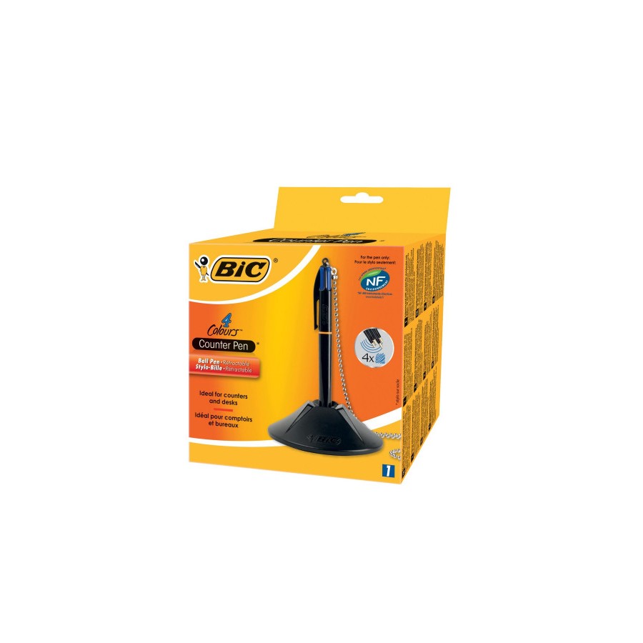 28059-BOLIGRAFO 4 TINTAS COUNTER CON PEANA TRAZO 0,4 MM. 4 TINTAS EN AZUL BIC 918515