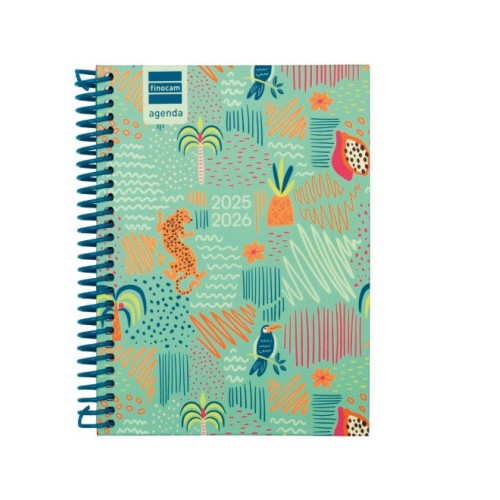 28068-AGENDA ESCOLAR 2025-2026 DIVA 8o 120X164 SEMANA VISTA HORIZONTAL SELVA+ FINOCAM 536100626