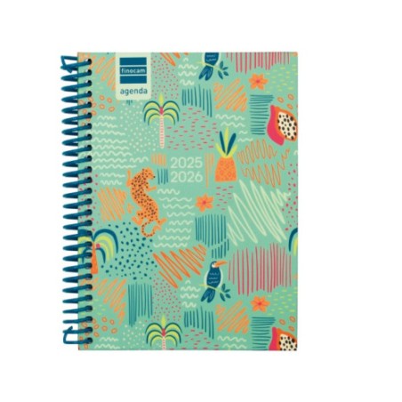 28068-AGENDA ESCOLAR 2025-2026 DIVA 8o 120X164 SEMANA VISTA HORIZONTAL SELVA+ FINOCAM 536100626