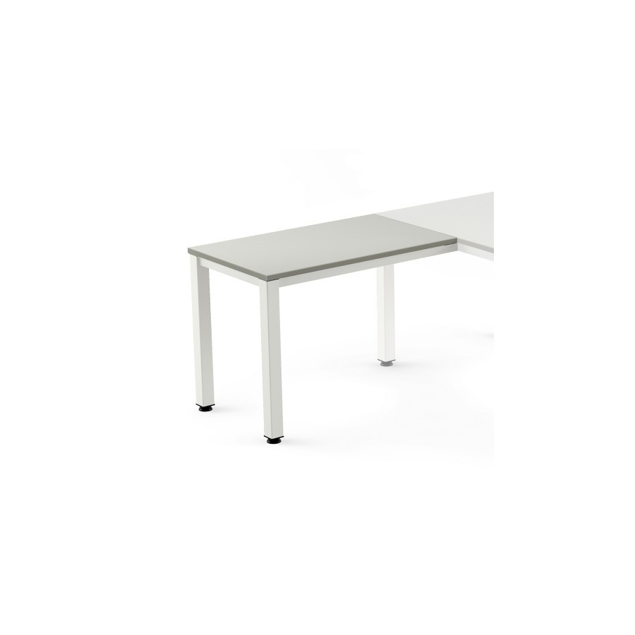 2807-ALA PARA MESA SERIE EXECUTIVE 100X60 BLANCO/ GRIS ROCADA 2107AM02