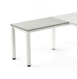 2807-ALA PARA MESA SERIE EXECUTIVE 100X60 BLANCO/ GRIS ROCADA 2107AM02