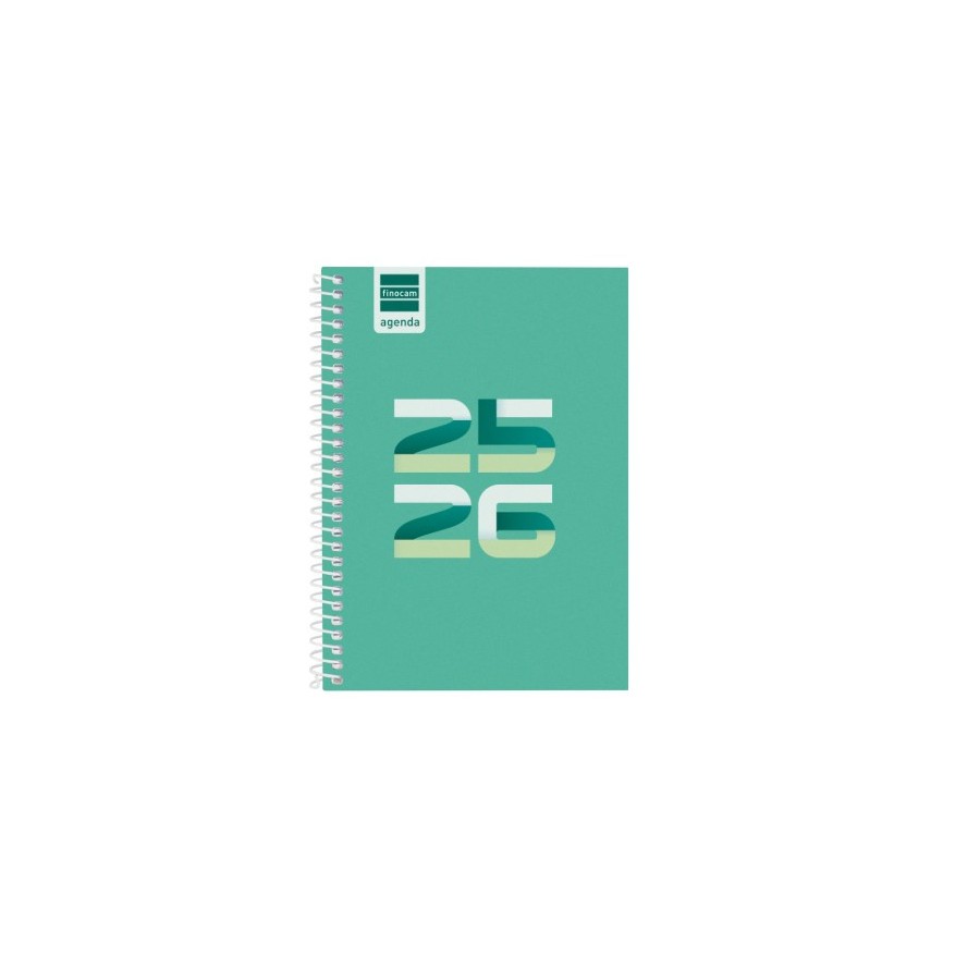 28075-AGENDA ESCOLAR 2025-2026 COOL 8o 120X164 SEMANA VISTA HORIZONTAL VERDE+ FINOCAM 645000926