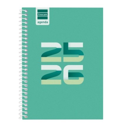 28075-AGENDA ESCOLAR 2025-2026 COOL 8o 120X164 SEMANA VISTA HORIZONTAL VERDE+ FINOCAM 645000926