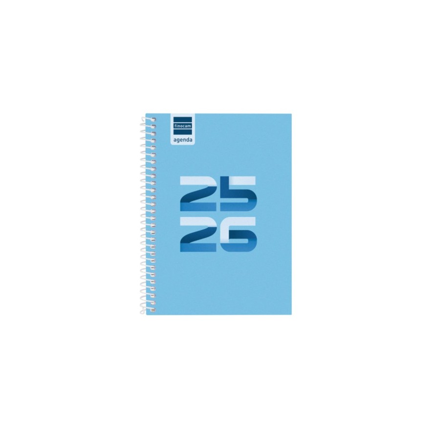 28077-AGENDA ESCOLAR 2025-2026 COOL 8o 120X164 SEMANA VISTA HORIZONTAL AZUL+ FINOCAM 645000126