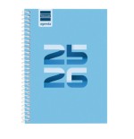 28077-AGENDA ESCOLAR 2025-2026 COOL 8o 120X164 SEMANA VISTA HORIZONTAL AZUL+ FINOCAM 645000126
