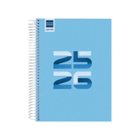 28084-AGENDA ESCOLAR 2025-2026 COOL 4o 155X212 1DIA PAGINA AZUL+ FINOCAM 645060126