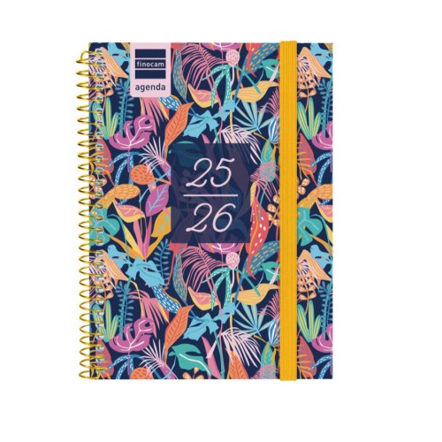 AGENDA ESCOLAR 2025-2026 SECUNDARIA 8o 120X164 SEMANA VISTA HORIZONTAL TROPICAL+ FINOCAM 634225026