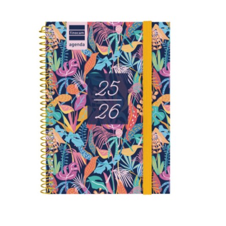 AGENDA ESCOLAR 2025-2026 SECUNDARIA 8o 120X164 SEMANA VISTA HORIZONTAL TROPICAL+ FINOCAM 634225026