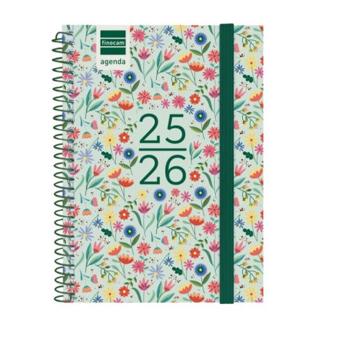 28088-AGENDA ESCOLAR 2025-2026 SECUNDARIA 8o 120X164 SEMANA VISTA HORIZONTAL FIORI+ FINOCAM 634224926