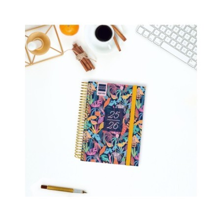 28091-AGENDA ESCOLAR 2025-2026 SECUNDARIA 8o 120X164 1DIA PAGINA TROPICAL+ FINOCAM 634265026