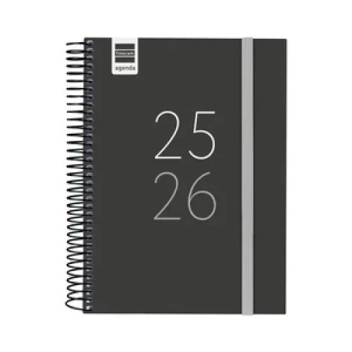 28092-AGENDA ESCOLAR 2025-2026 SECUNDARIA 8o 120X164 1DIA PAGINA NEGRO+ FINOCAM 634264026