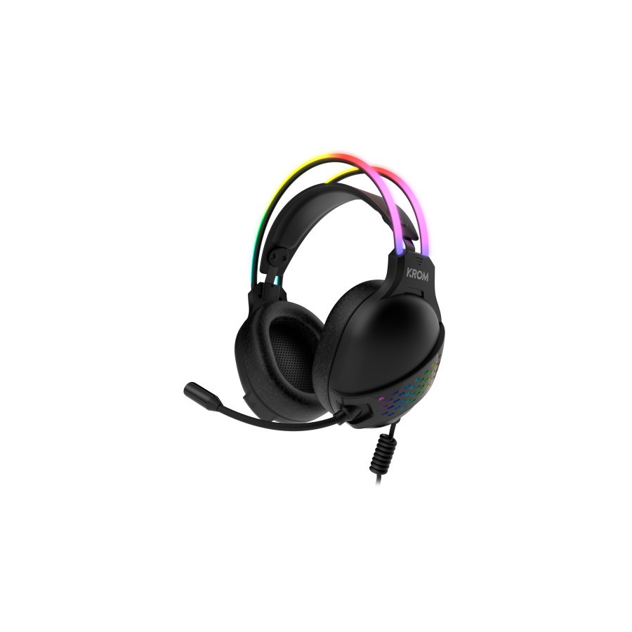 28119-Krom Klaim Auriculares Diadema USB tipo A Negro