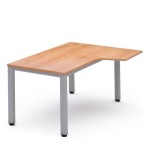 2813-MESA DE OFICINA SERIE EXECUTIVE FORMA L DERECHA 160X120 GRIS / ROBLE ROCADA 2051AD08