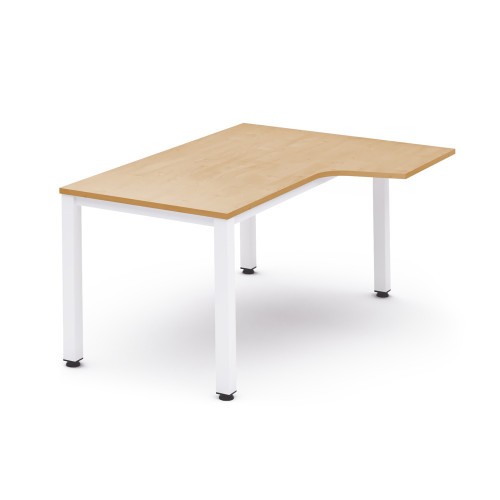 2814-MESA DE OFICINA SERIE EXECUTIVE FORMA L DERECHA 160X120 BLANCA / HAYA ROCADA 2051AM01