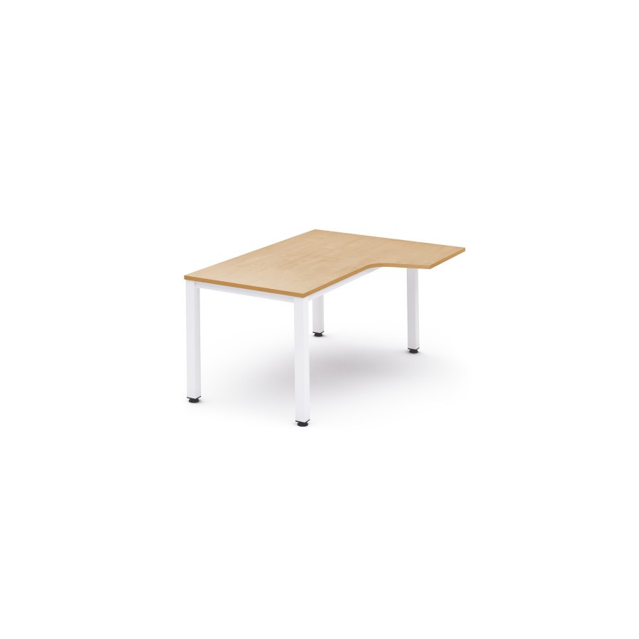 2814-MESA DE OFICINA SERIE EXECUTIVE FORMA L DERECHA 160X120 BLANCA / HAYA ROCADA 2051AM01