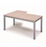2818-MESA DE OFICINA SERIE EXECUTIVE FORMA L DERECHA 180X120 GRIS / HAYA ROCADA 2052AD01