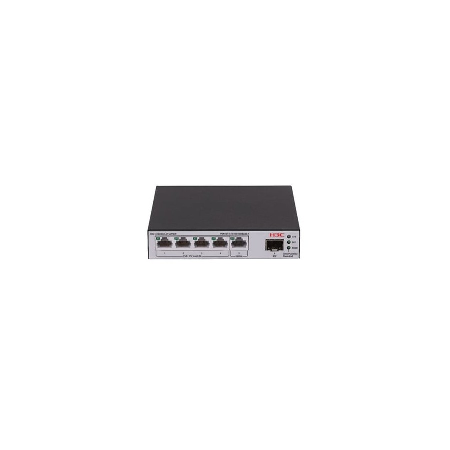 28196-H3C LS-1600V2-6P-HPWR-GL switch Gestionado L2 Gigabit Ethernet (10/100/1000) Energia sobre Ethernet (PoE) Gris, Ne