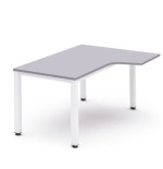 2823-MESA DE OFICINA SERIE EXECUTIVE FORMA L DERECHA 180X120 BLANCO/GRIS ROCADA 2052AM02