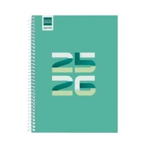 28235-AGENDA ESCOLAR 2025-2026 COOL 4o 155X212 SEMANA VISTA HORIZONTAL VERDE+ FINOCAM 645040926