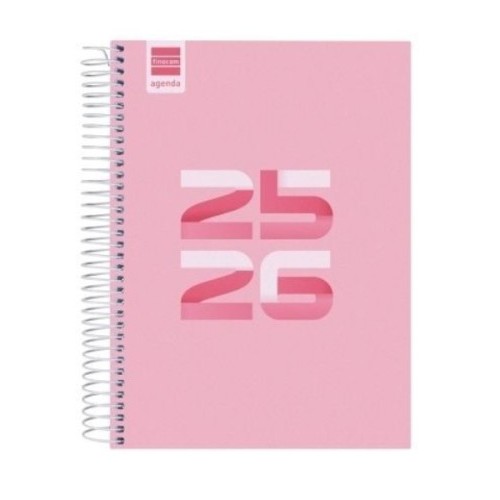 28236-AGENDA ESCOLAR 2025-2026 COOL 4o 155X212 1DIA PAGINA ROSA+ FINOCAM 645060426