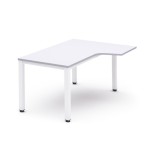 2824-MESA DE OFICINA SERIE EXECUTIVE FORMA L DERECHA 180X120 BLANCO/BLANCO ROCADA 2052AM04