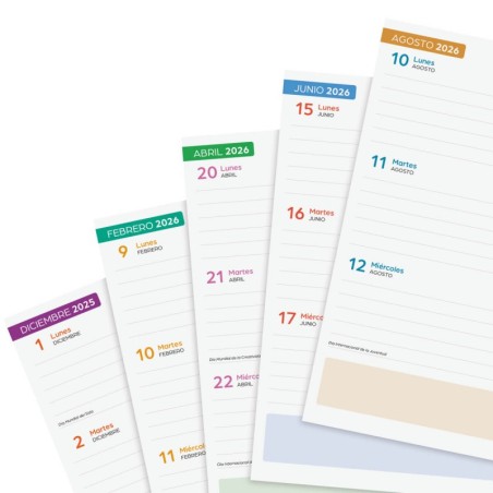 28248-AGENDA ESCOLAR 2025-2026 CURSO COSMO 4o 155X212  1DIA PAGINA IRIS+ FINOCAM 537070326