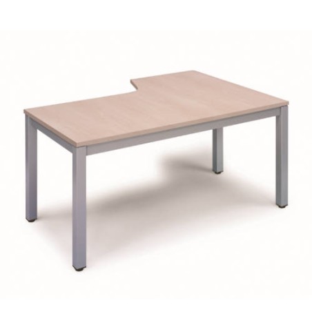 2826-MESA DE OFICINA SERIE EXECUTIVE FORMA L IZQUIERDA 160X120 GRIS / HAYA ROCADA 2053AD01