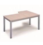 2826-MESA DE OFICINA SERIE EXECUTIVE FORMA L IZQUIERDA 160X120 GRIS / HAYA ROCADA 2053AD01