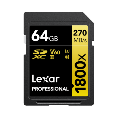Lexar 1800x 64 GB SDXC UHS-II Clase 10