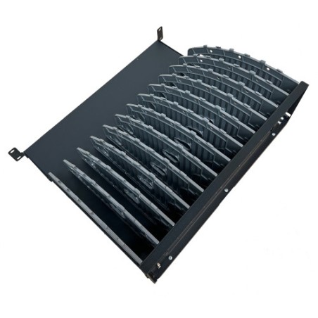 28305-Ewent EW1721 organizador para estacion de carga Acrilonitrilo butadieno estireno (ABS), Metal, Plastico Negro