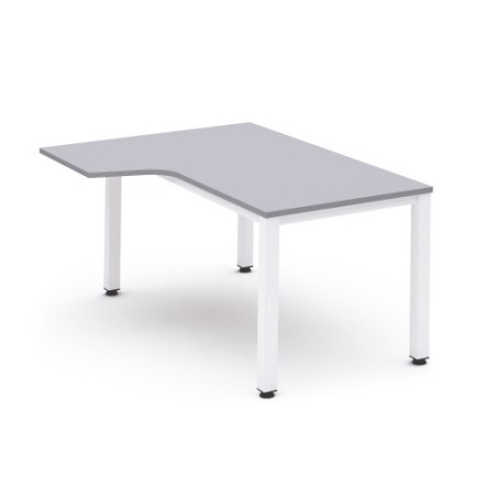 2831-MESA DE OFICINA SERIE EXECUTIVE FORMA L IZQUIERDA 160X120 BLANCO/GRIS ROCADA 2053AM02