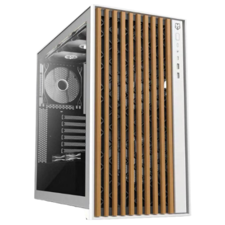 28323-NOX NXHUMMERELEMENT carcasa de ordenador Torre Blanco, Madera