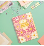 28327-AGENDA ESCOLAR 2025-2026 DIVA 4o 155X212 SEMANA VISTA HORIZONTAL SPRING+ FINOCAM 536140426