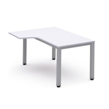 2836-MESA DE OFICINA SERIE EXECUTIVE FORMA L IZQUIERDA 180X120 GRIS / BLANCO ROCADA 2054AD04