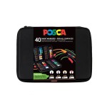 28445-MALETIN PREMIUM 40 PIEZAS PARA TODAS LAS SUPERFICIES (4 TAMANOS) POSCA 304222304