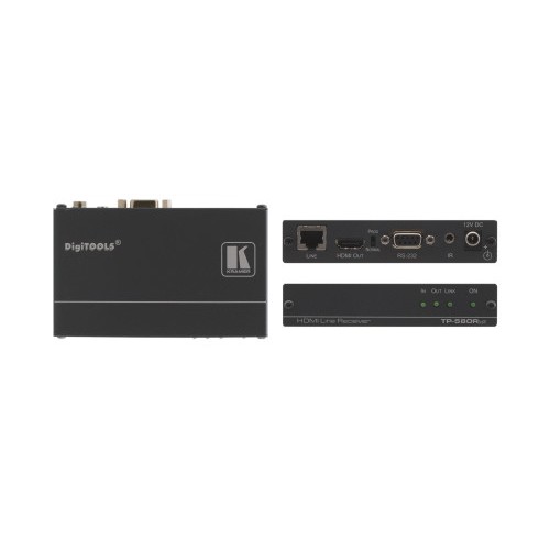 28513-Kramer Electronics TP-580RXR extensor audio/video Receptor AV Negro