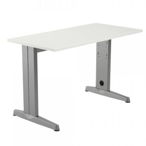 2852-MESA DE OFICINA SERIE METAL 120X60 GRIS / BLANCO ROCADA 2000AC04