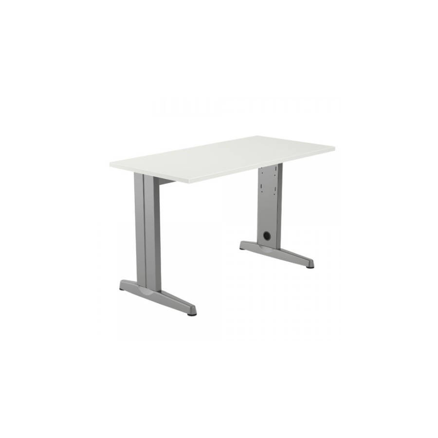 2852-MESA DE OFICINA SERIE METAL 120X60 GRIS / BLANCO ROCADA 2000AC04