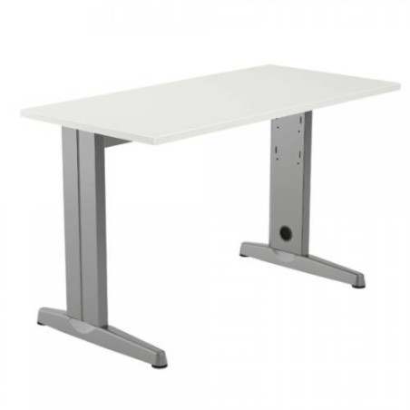 2852-MESA DE OFICINA SERIE METAL 120X60 GRIS / BLANCO ROCADA 2000AC04