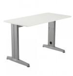 2852-MESA DE OFICINA SERIE METAL 120X60 GRIS / BLANCO ROCADA 2000AC04