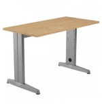 2853-MESA DE OFICINA SERIE METAL 120X60 GRIS / ROBLE ROCADA 2000AC08