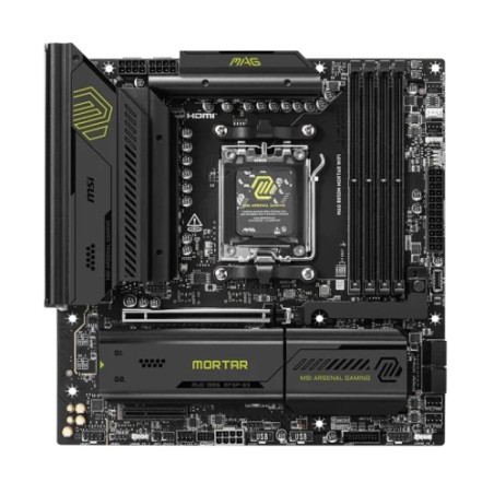 28543-PLACA MSI MAG B850M MORTAR WIFI,AMD,AM5,B850,4DDR5,256GB,1HDMI,4SATA3+3M.2,5GBLAN+WIFI7+BT5.4,9USB3.2,MATX