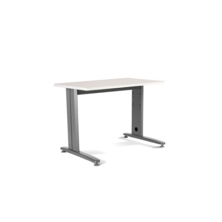 2856-MESA DE OFICINA SERIE METAL 140X80 GRIS / BLANCO ROCADA 2001AC04