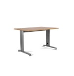 2857-MESA DE OFICINA SERIE METAL 140X80 GRIS / ROBLE ROCADA 2001AC08