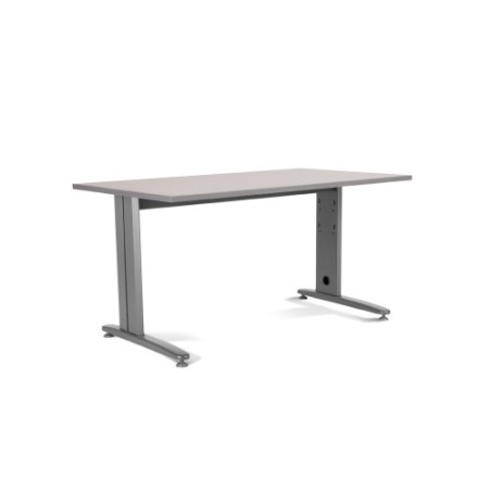 2859-MESA DE OFICINA SERIE METAL 160X80 GRIS / GRIS ROCADA 2002AC02