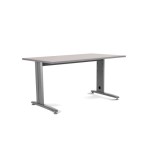 2859-MESA DE OFICINA SERIE METAL 160X80 GRIS / GRIS ROCADA 2002AC02