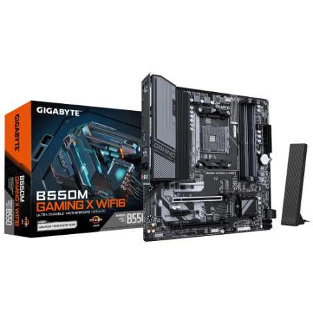 28594-GIGABYTE B550M GAMING X WIFI6 Placa base - Procesadores AMD Ryzen 5000, VRM de 5+3 fases, hasta 3200 MHz DDR4, 1x