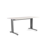 2860-MESA DE OFICINA SERIE METAL 160X80 GRIS / BLANCO ROCADA 2002AC04